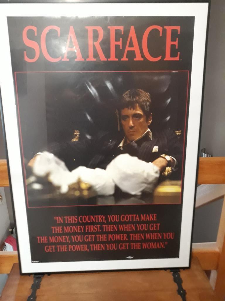 SCARFACE poster 101X71, Ophalen, Kunststof, Zo goed als nieuw, 75 cm of meer
