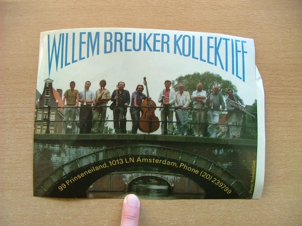 grand autocollant ancien Willem Breuker Kollektief Amsterdam, Enlèvement ou Envoi, Neuf, Cinéma, Télévision ou Audiovisuel