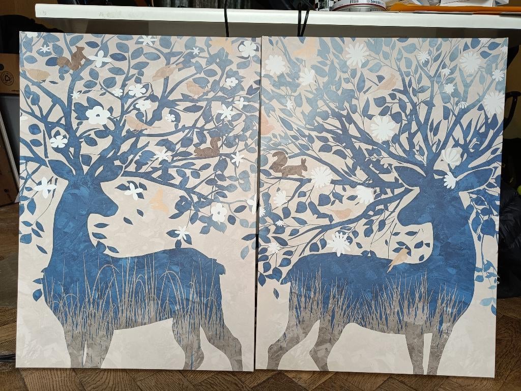 IKEA PJÄTTERYD Afbeelding hert, 50 x 70 cm, 2 items, Enlèvement, Comme neuf