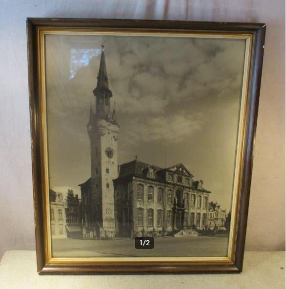 Beau vieux cadre photo en bois, 67 x 57 x 61 x 51, Enlèvement ou Envoi, Comme neuf