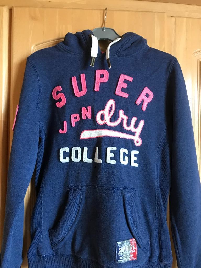 Superdry sweatshirt met capuchon blauw, Kleding | Dames, Ophalen of Verzenden, Maat 36 (S), Gedragen, Superdry