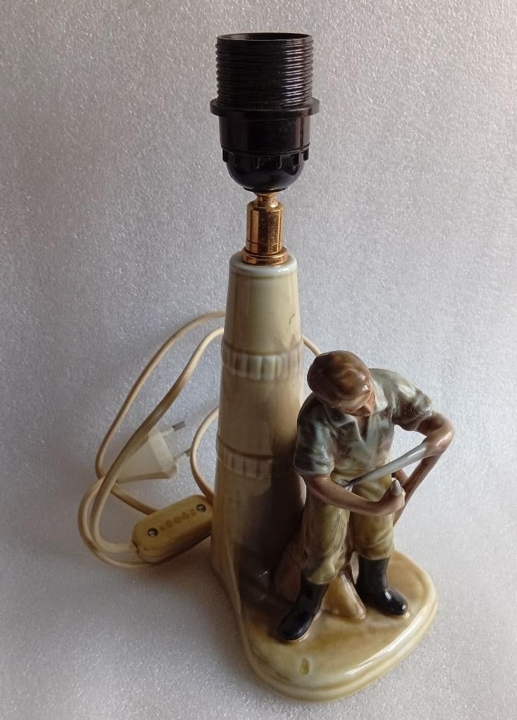 vintage lamp met beeld, Antiek en Kunst, Ophalen of Verzenden