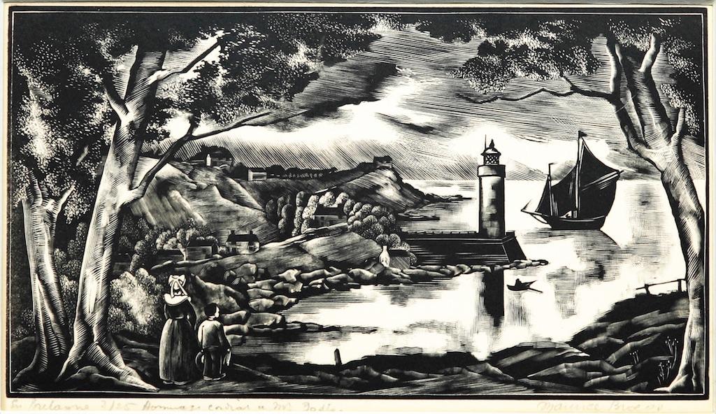 lithografie Maurice Brocas La Louvière 1911, Ophalen of Verzenden