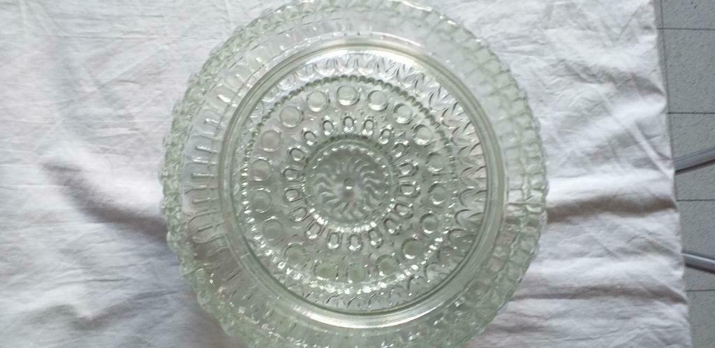 ronde glazen plafondlamp, Ophalen of Verzenden, Gebruikt, Glas