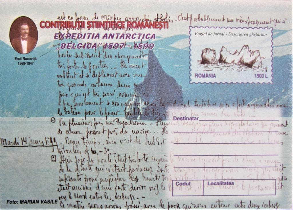 FIRST DAY COVER- THEMA ANTARCTICA-POOLEXPEDITIE-ROEMENIË, Postzegels en Munten, Ophalen of Verzenden, Gestempeld, Dier of Natuur