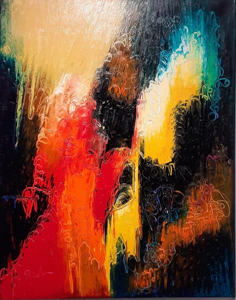 "Vrijheidskoloriet" - Piet van Riel, Antiek en Kunst, Ophalen