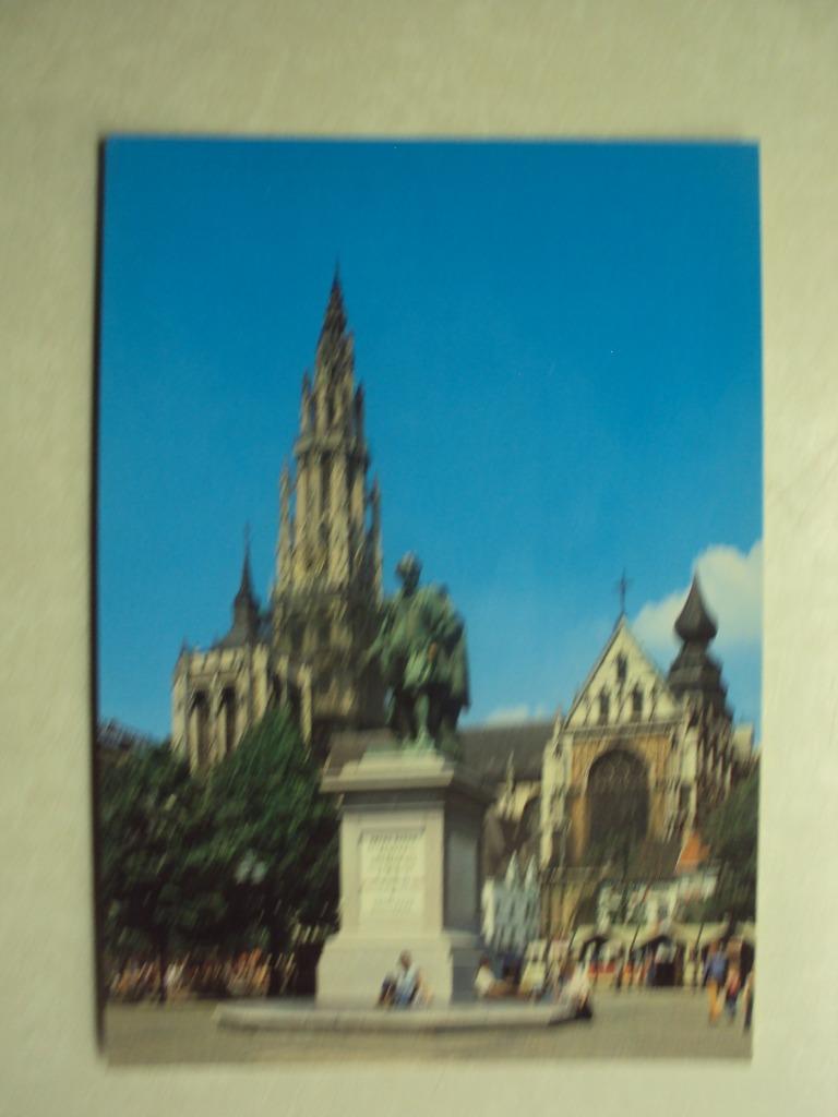 54338 - ANTWERPEN - GROENPLAATS - RUBENS MONUMENT -HOOFDKERK, Verzenden, Antwerpen