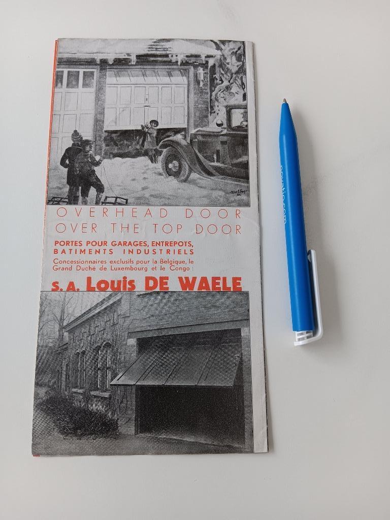 Oude folder Louis De Waele Brussel Overhead Door, Ophalen of Verzenden, Gebruikt, Overige typen