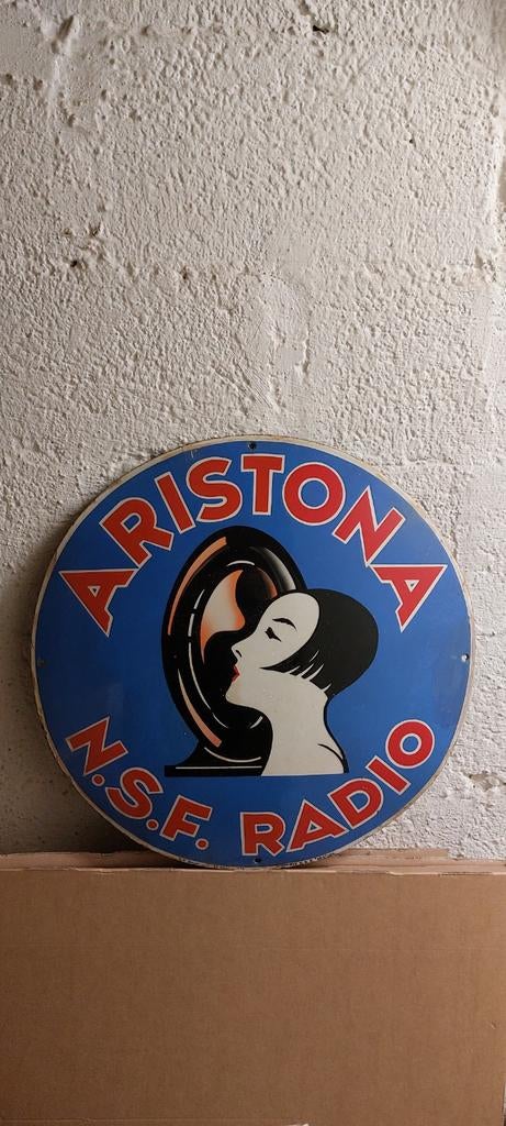 ARISTONA N.S.F. RADIO 1935, Ophalen of Verzenden, Gebruikt, Reclamebord