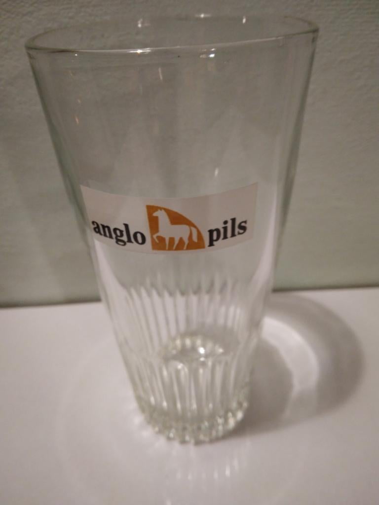 6 ANGLO pils glazen, Verzamelen, Biermerken, Ophalen, Zo goed als nieuw