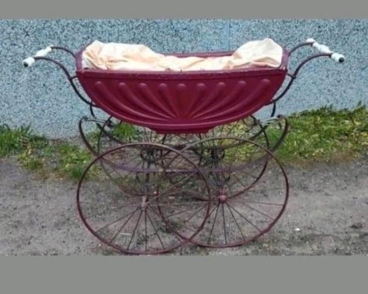 Unieke retro vintage wieg kinderkoets kinderwagen jaren 30, Antiek en Kunst, Ophalen