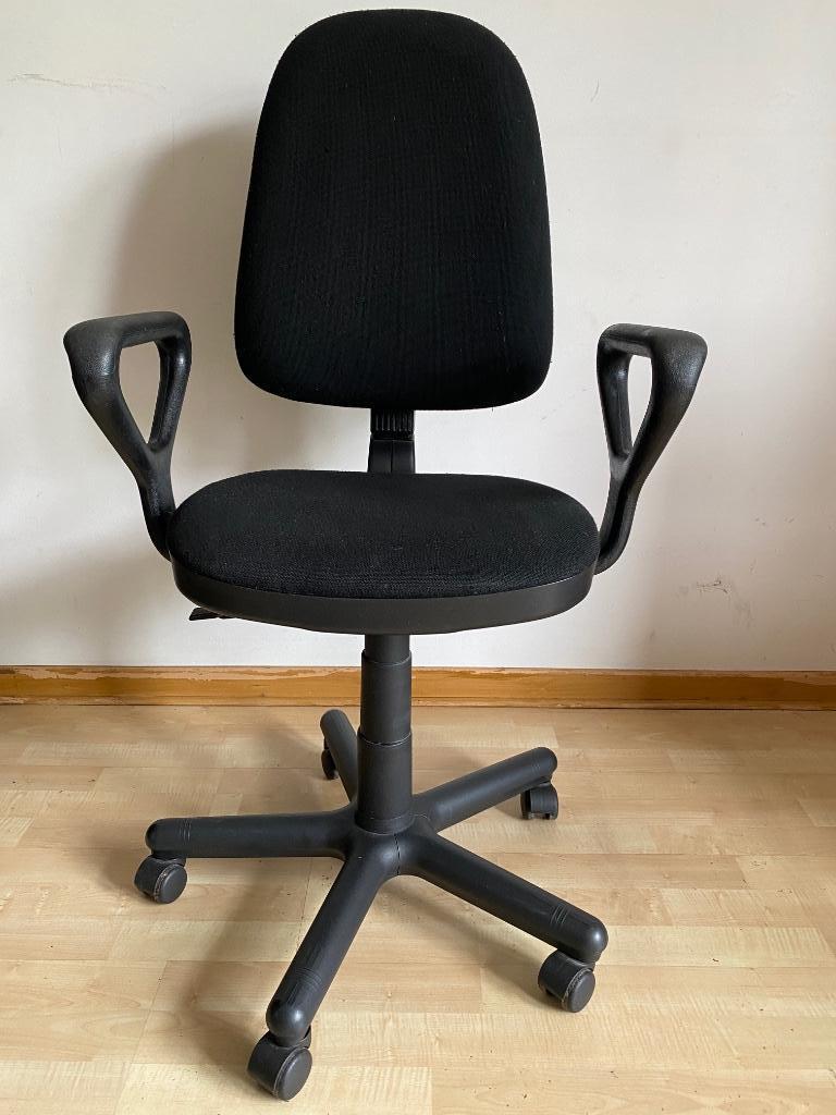 Bureaustoel met armleuning met verschillende aanpassingen, Ophalen, Zwart, Zo goed als nieuw, Bureaustoel