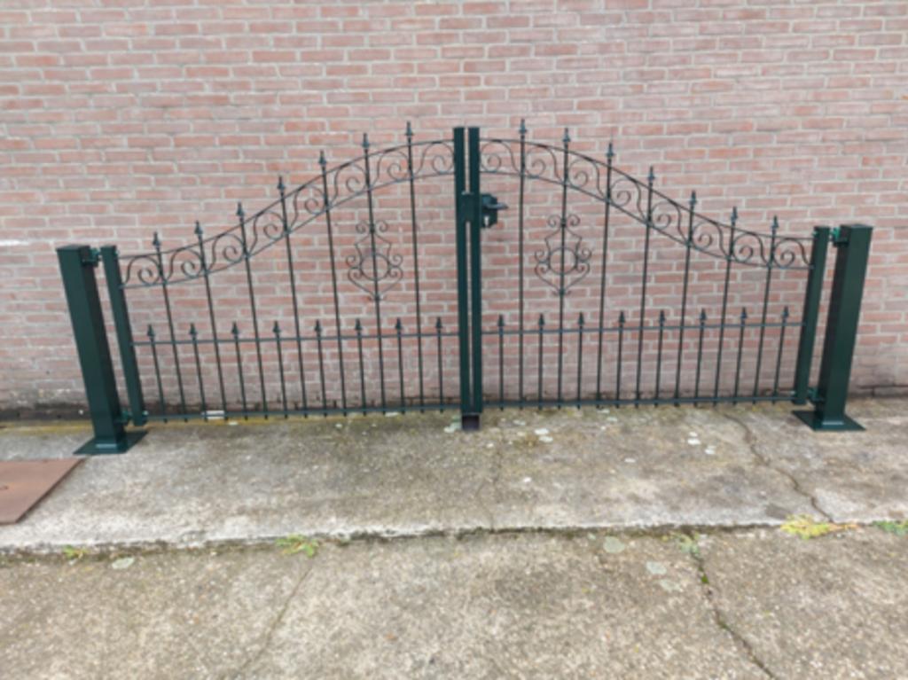 Inrijpoort Poort verzinkt en gecoat (Antiek groen), Ophalen, Nieuw, 150 tot 200 cm, IJzer