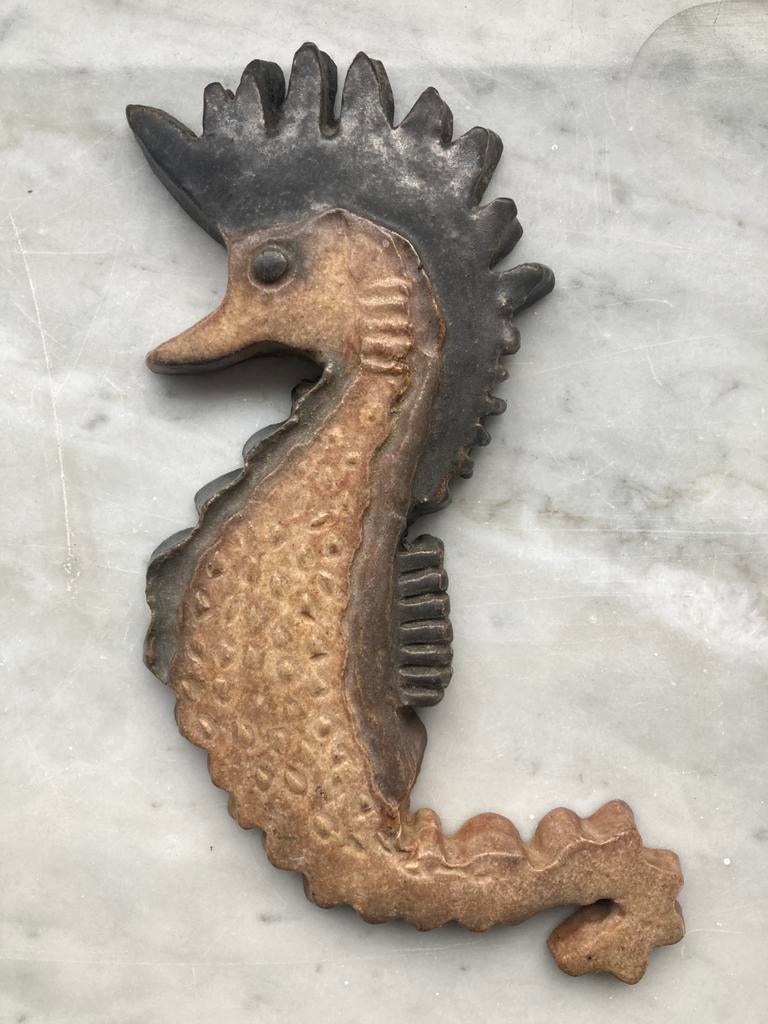 Vintage studio pottery - zeepaardje keramiek, Antiek en Kunst, Ophalen