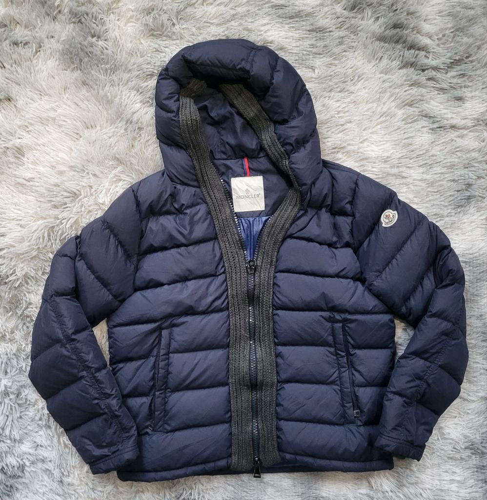 Doudoune MONCLER Canut Giubbotto – Taille 4 (L)– Bleu Marine, Moncler, Enlèvement ou Envoi, Bleu, Taille 52/54 (L)