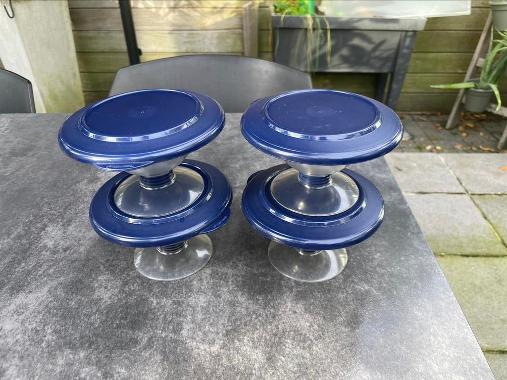 Tupperware 4 dessertkommetjes met deksel, Huis en Inrichting, Ophalen of Verzenden, Zo goed als nieuw
