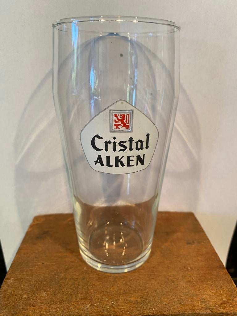 CRISTAL ALKEN boerke met bolling zonder goudrand, Ophalen of Verzenden, Gebruikt, Glas of Glazen, Overige merken