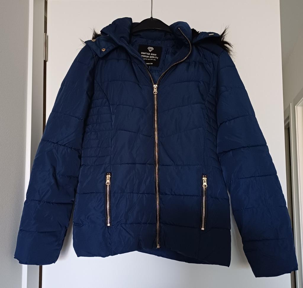 donkerblauwe jas, Kinderen en Baby's, C&A, Meisje, Ophalen of Verzenden, Zo goed als nieuw