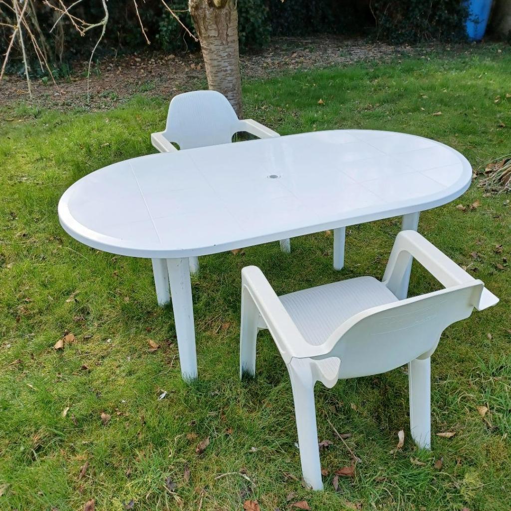 Tuintafel, Table à dinner, Salons de jardin, Synthétique, Enlèvement
