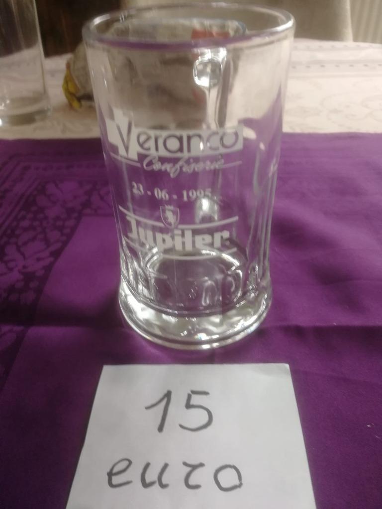 Bierglas met oor - Jupiler Veranco Confiserie  - €15, Ophalen of Verzenden, Bierglas