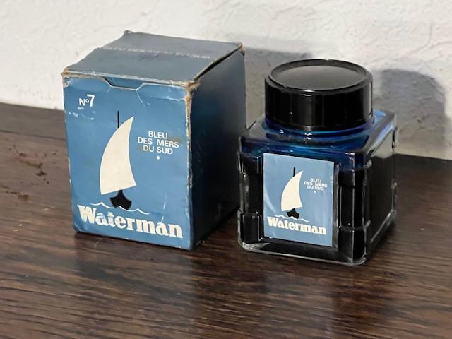 Flacon d'encre Waterman vintage dans sa boîte d'origine, Collections, Stylos, Enlèvement, Waterman