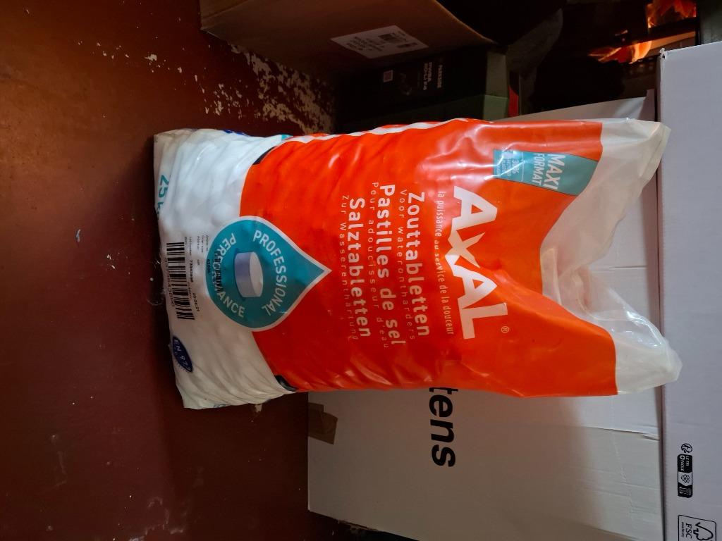 Axal zak zouttabletten 25 kg, Elektronische apparatuur, Waterontharders, Ophalen, Nieuw