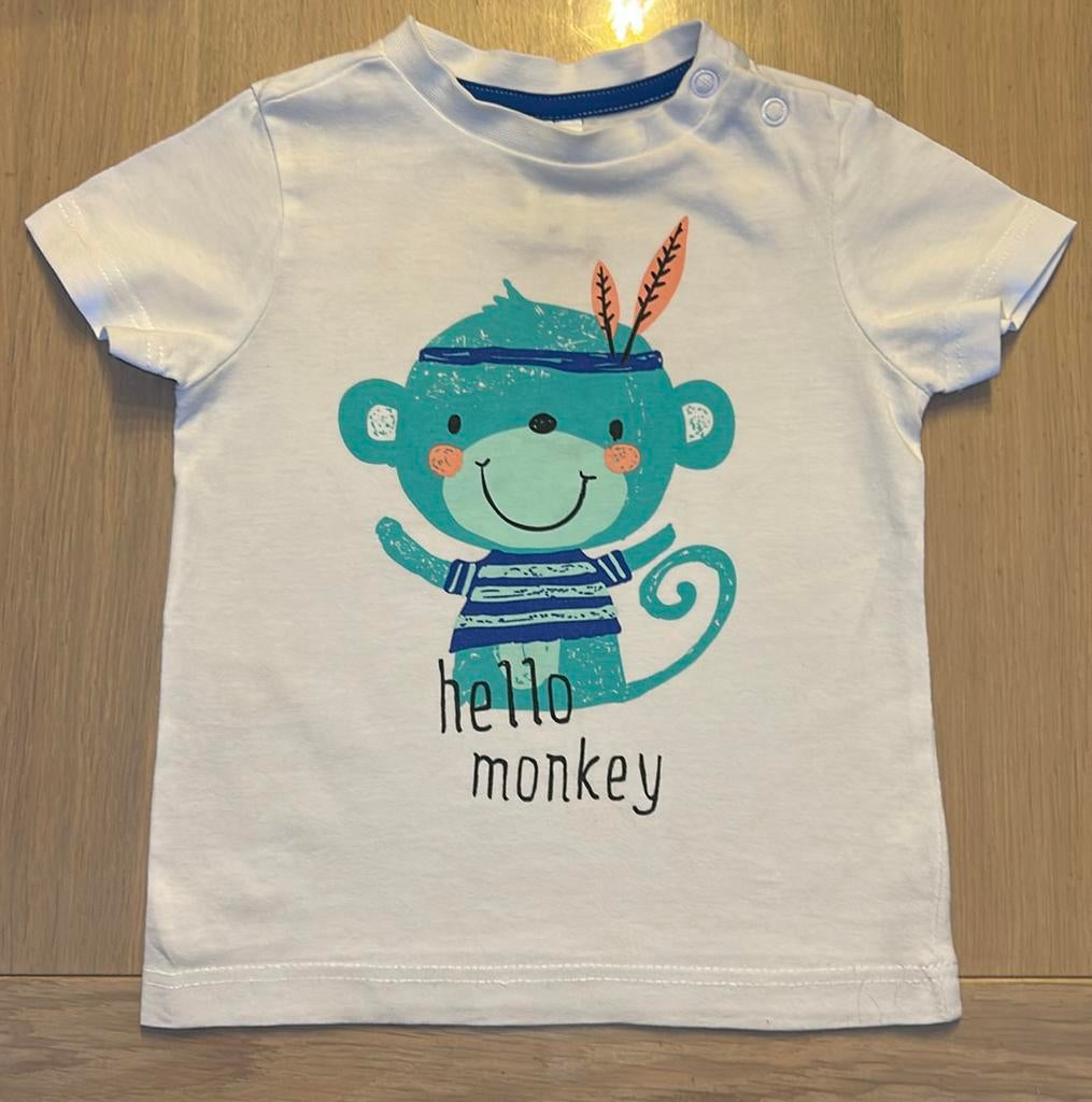 🐵 T-shirt maat 80, Kinderen en Baby's, Kinderkleding | Maat 122, C&A, Ophalen of Verzenden, Zo goed als nieuw, Shirt of Longsleeve