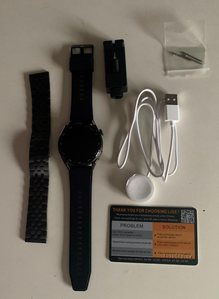 Montre connectée, Handtassen en Accessoires, Horloges | Heren, Ophalen, Gebruikt, Polshorloge