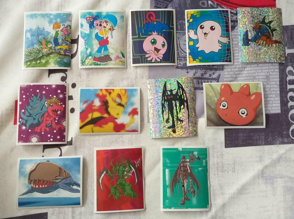 Lot de 12 stickers Digimon, Enlèvement ou Envoi, Comme neuf, Bande dessinée ou Dessin animé