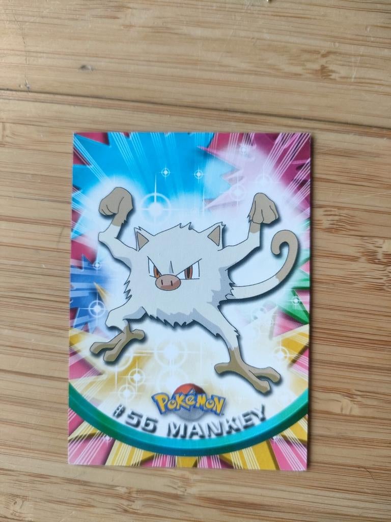 Topps Pokemon-kaart 56 Ferosape Mankey, 1999, Hobby en Vrije tijd, Verzamelkaartspellen | Pokémon, Gebruikt, Ophalen