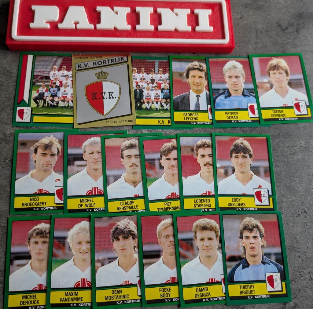 PANINI FOOTBALL 89 KVK KORTRIJK 18 AUTOCOLLANTS 1989, Envoi, Neuf