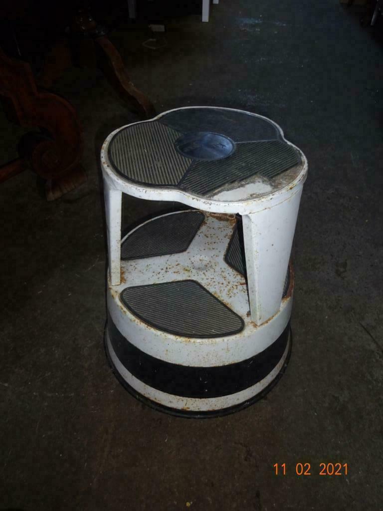 vintage metalen trap stoeltje, Ophalen of Verzenden
