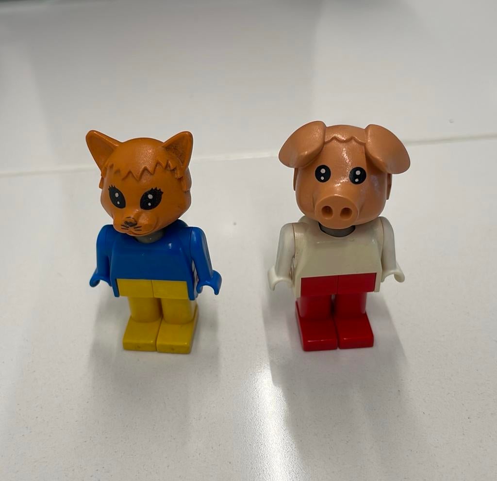 PROMO 2 LEGO FAbuland figuren - 9 € Peter Pig en Charlie Cat, Ophalen of Verzenden, Zo goed als nieuw