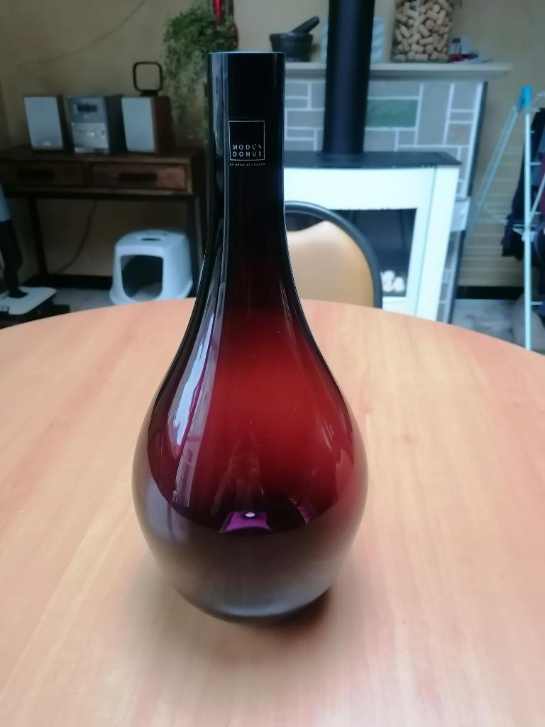 vaas, Huis en Inrichting, Woonaccessoires | Vazen, Zo goed als nieuw, Overige kleuren, Glas, Ophalen of Verzenden