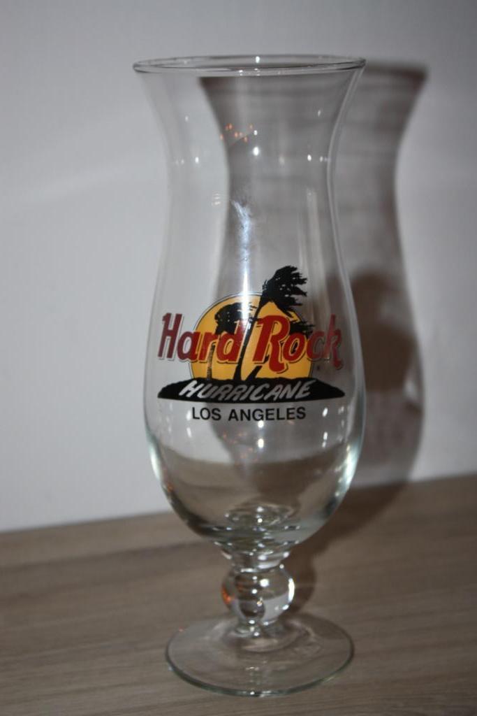 Glas Hard Rock cafe Hurricane Los Angeles 23,5 cm als nieuw, Ophalen of Verzenden, Zo goed als nieuw, Overige typen