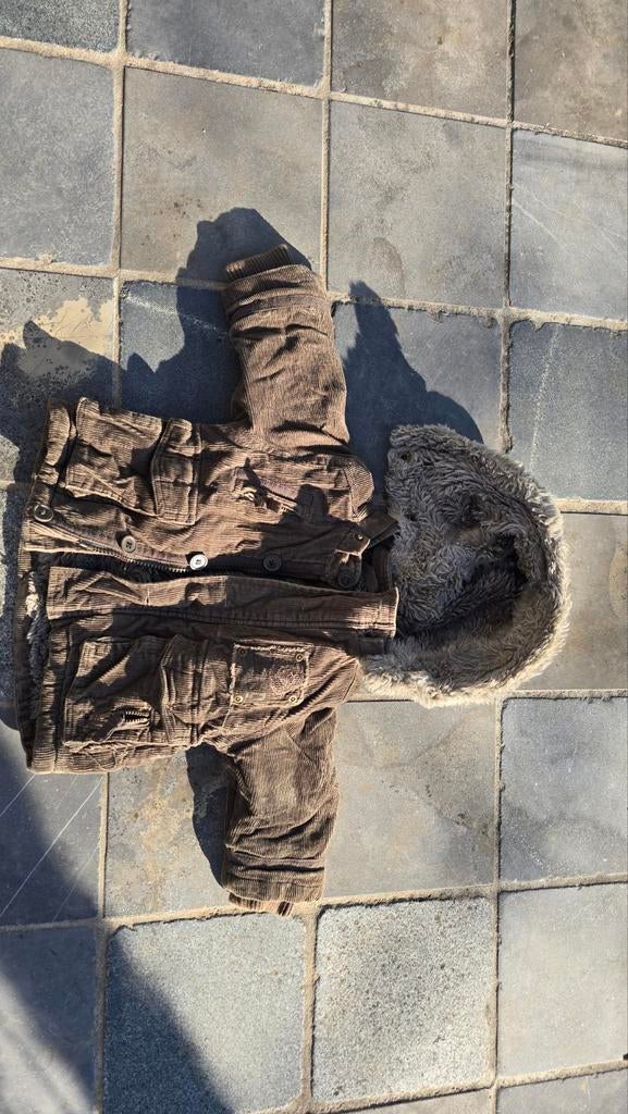 Dikke zachte warme winterjas jas baby kind maat 86 met wol, Kinderen en Baby's, Ophalen of Verzenden, Gebruikt