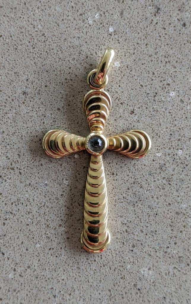 Croix plaquée or, Enlèvement ou Envoi, Neuf, Bijoux, Christianisme | Catholique