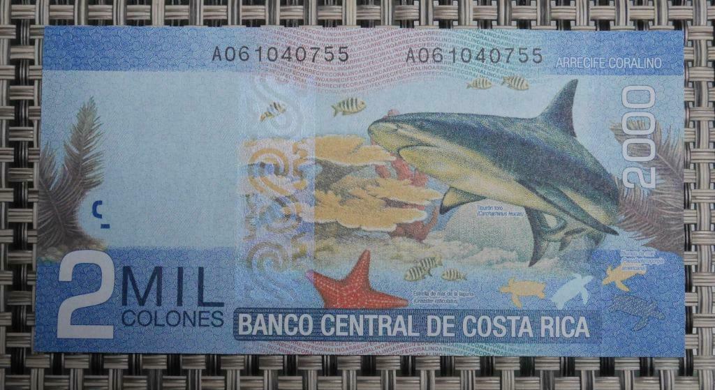 Bankbiljet 2000 Colones Costa Rica 2013 UNC, Ophalen of Verzenden, Overige landen, Setje