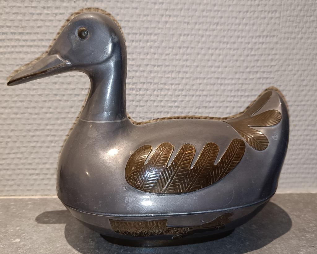 Vintage grote loden eend, Antiquités & Art, Antiquités | Étain, Enlèvement