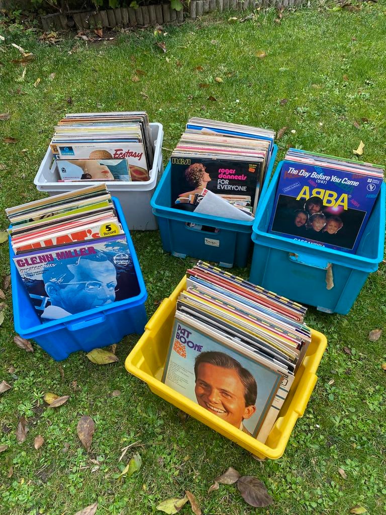 Lot de 200 disques 33,45 et 75 tours, Enlèvement, Utilisé