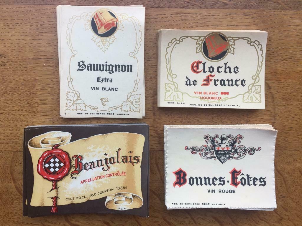 270 étiquettes de vin Kortrijk HR 5245-13885 Myncke voir des, Collections, Vins, Enlèvement ou Envoi, Neuf, Autres régions, Vin rouge