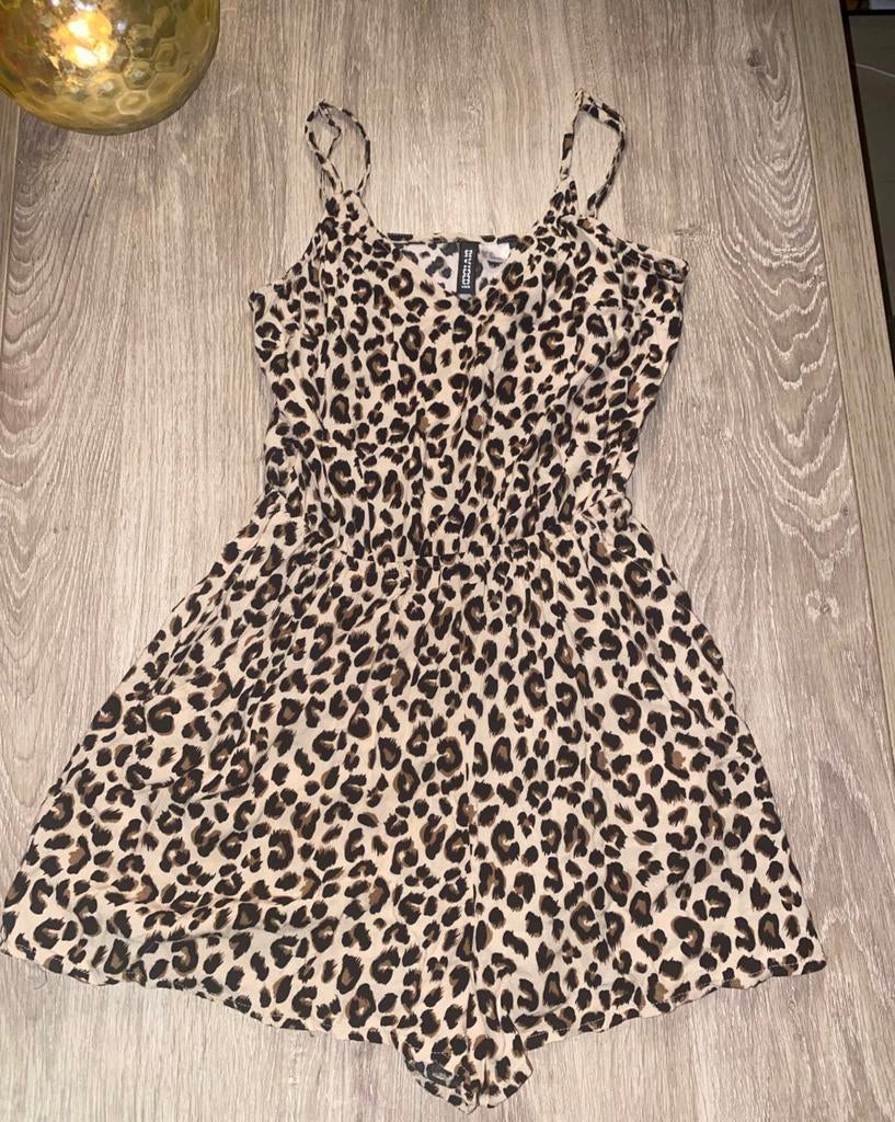 🔥 Playsuit: print jachtluipaard - maat 34, H&M, Ophalen of Verzenden, Zo goed als nieuw, Maat 34 (XS) of kleiner