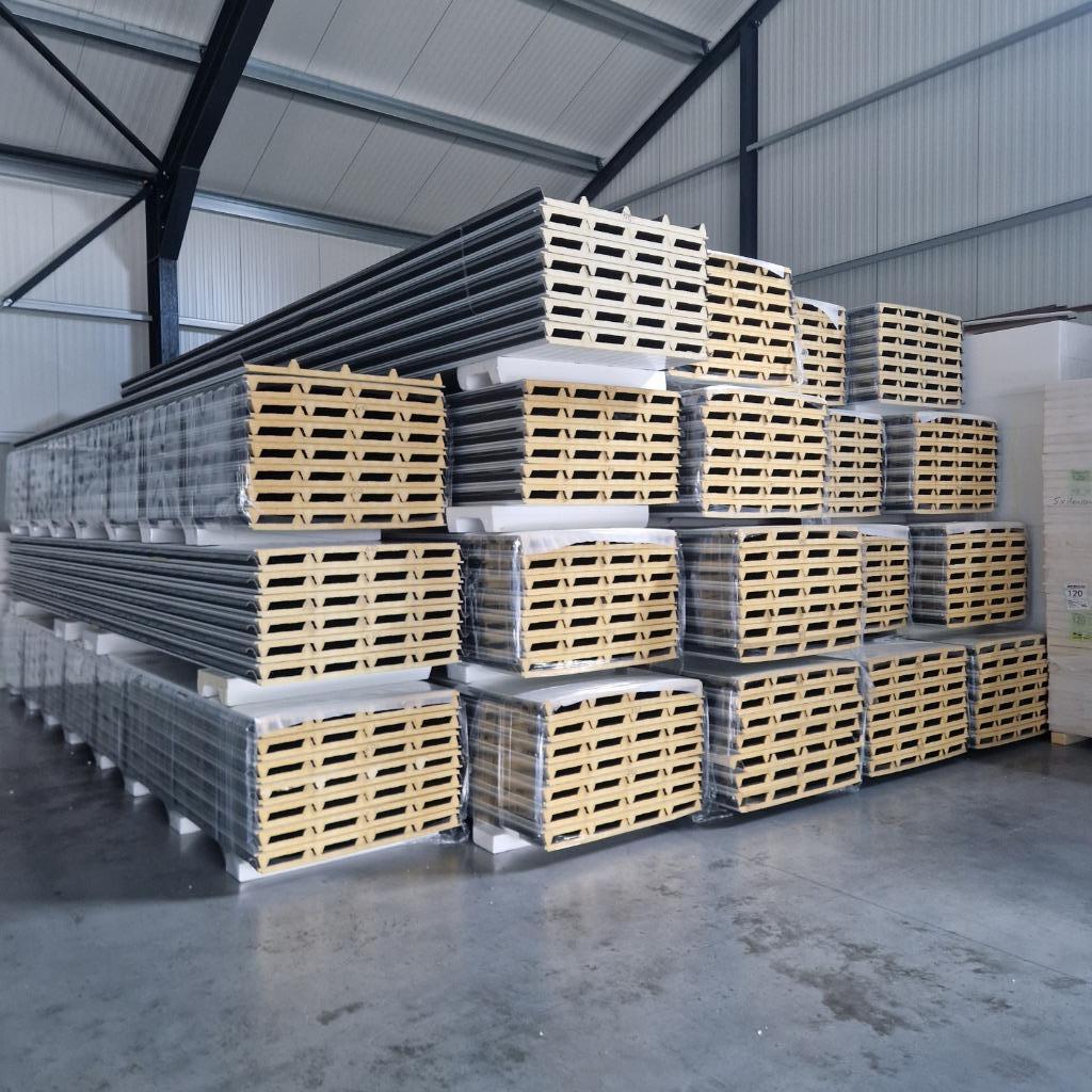 Sandwichpanelen voor dak 30, 40, 60 en 80 mm dik, ral 7016, Doe-het-zelf en Bouw, Ophalen, Nieuw, Overige materialen