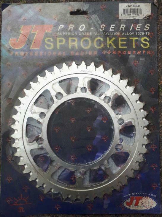 JTA 1303 45T rear sprocket Honda CBR 600F4 520 conversion al, Motos, Neuf