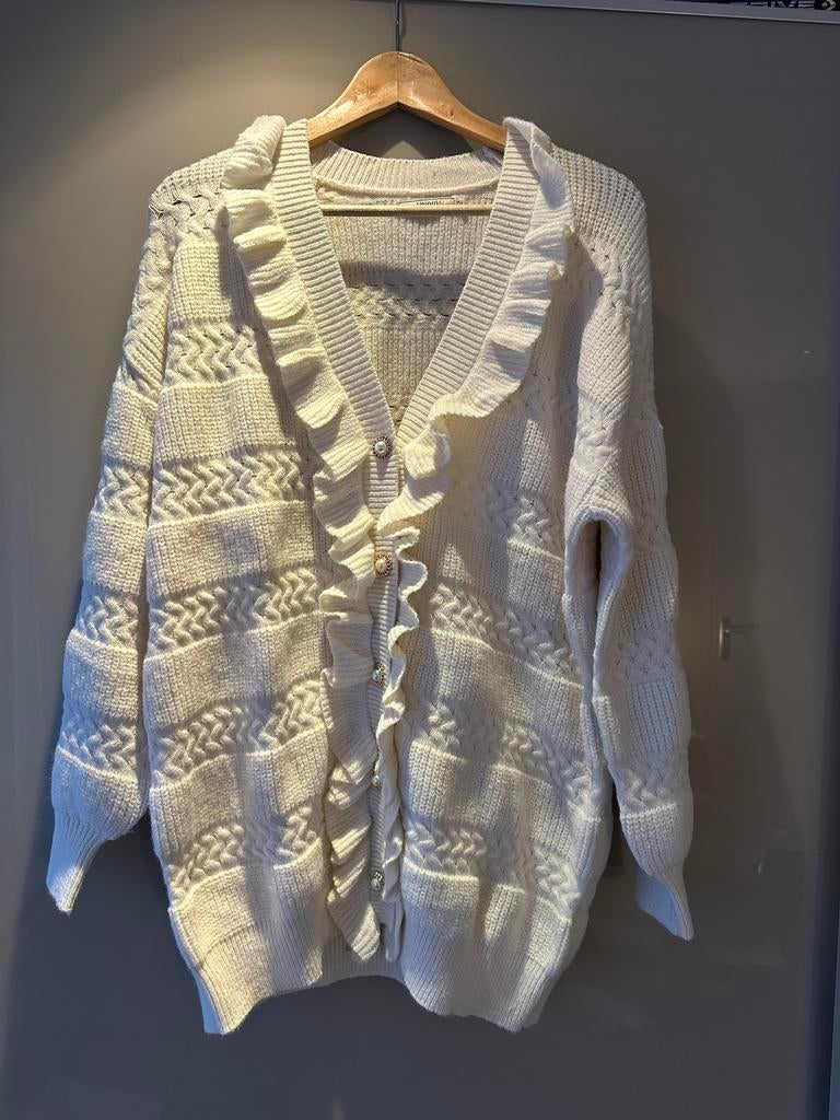 Exclusieve winterse jurk Unigirl Paris in nieuwstaat, Kleding | Dames, Beige, Maat 42/44 (L), Ophalen of Verzenden, Zo goed als nieuw