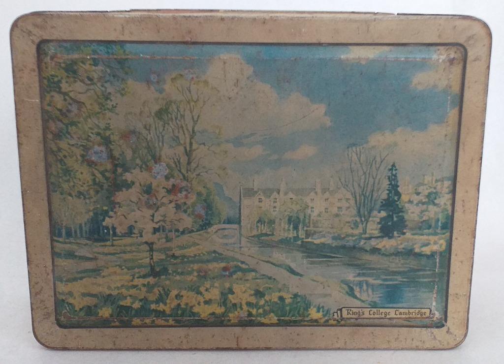 oude blikken doos - King's College, Cambridge, Ophalen of Verzenden