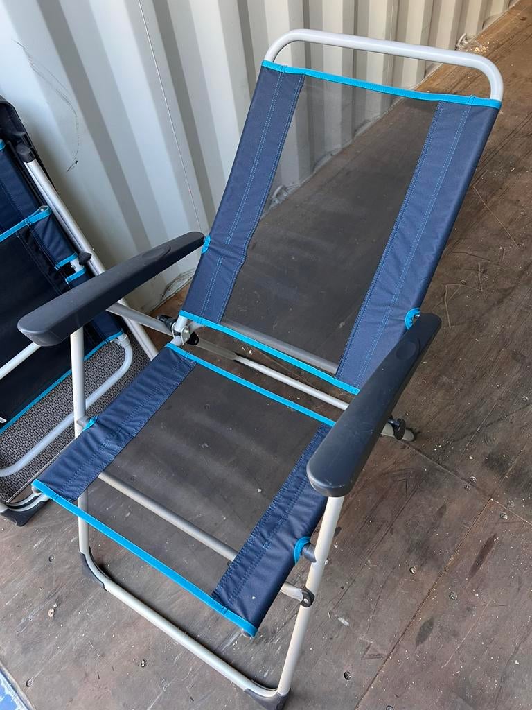 Armchair blue chaise camping, Ophalen, Zo goed als nieuw, Campingstoel
