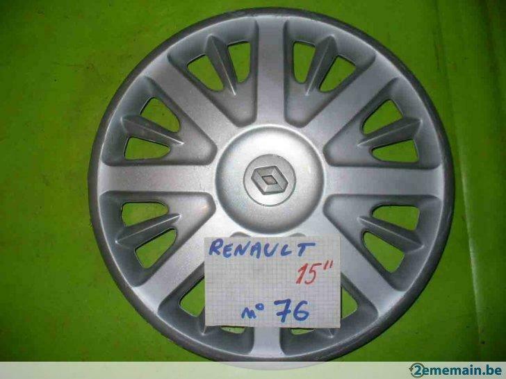 enjoliveur Renault 15'' (n°76)- 1pc, 15 pouces, Enlèvement ou Envoi, Utilisé, Jante(s)