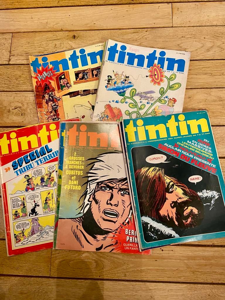 Magazines Tintin, plusieurs numéros, 1973, Livres, Enlèvement ou Envoi, Utilisé, Plusieurs comics, Europe