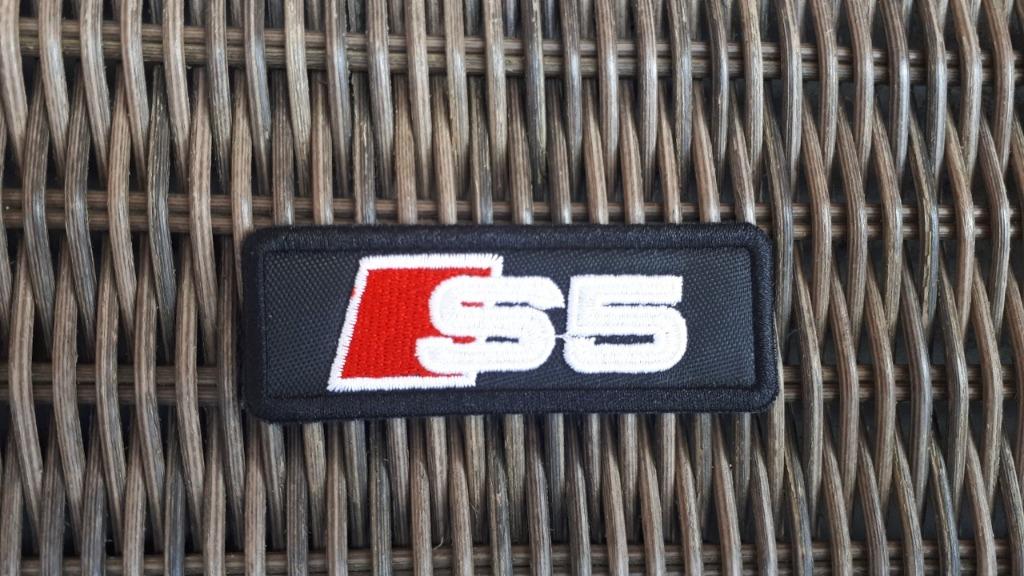 Audi S5 auto strijk patch embleem logo - 80 x 29 mm, Auto diversen, Tuning en Styling, Ophalen of Verzenden